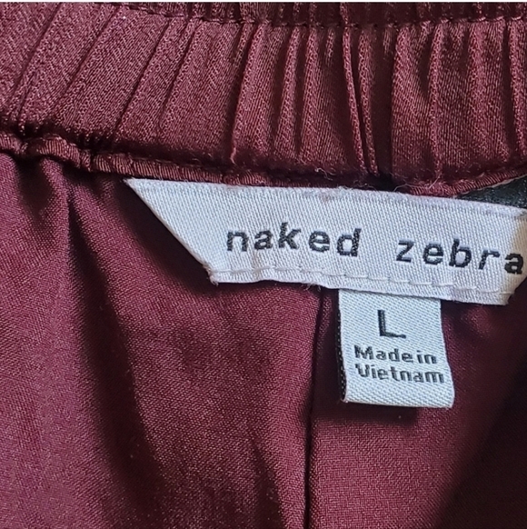 Red Satin Like Pull On Shorts - Picture 4 of 8